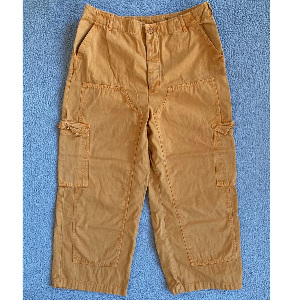 Universal Thread Pants 14 Large Wide Leg Baggy Crop Button Fly High Rise Chino